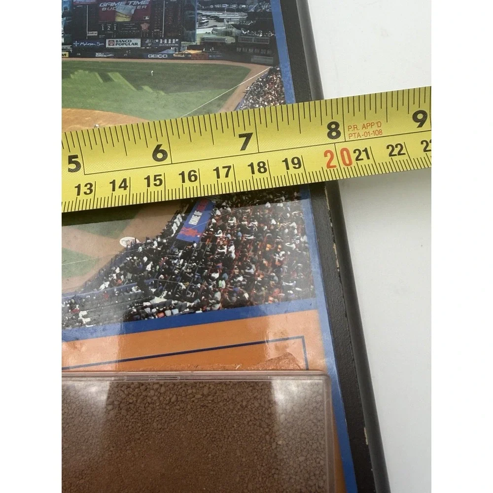 Steiner New York Mets Shea Stadium Game Used Dirt Plaque COA MLB Wall Display